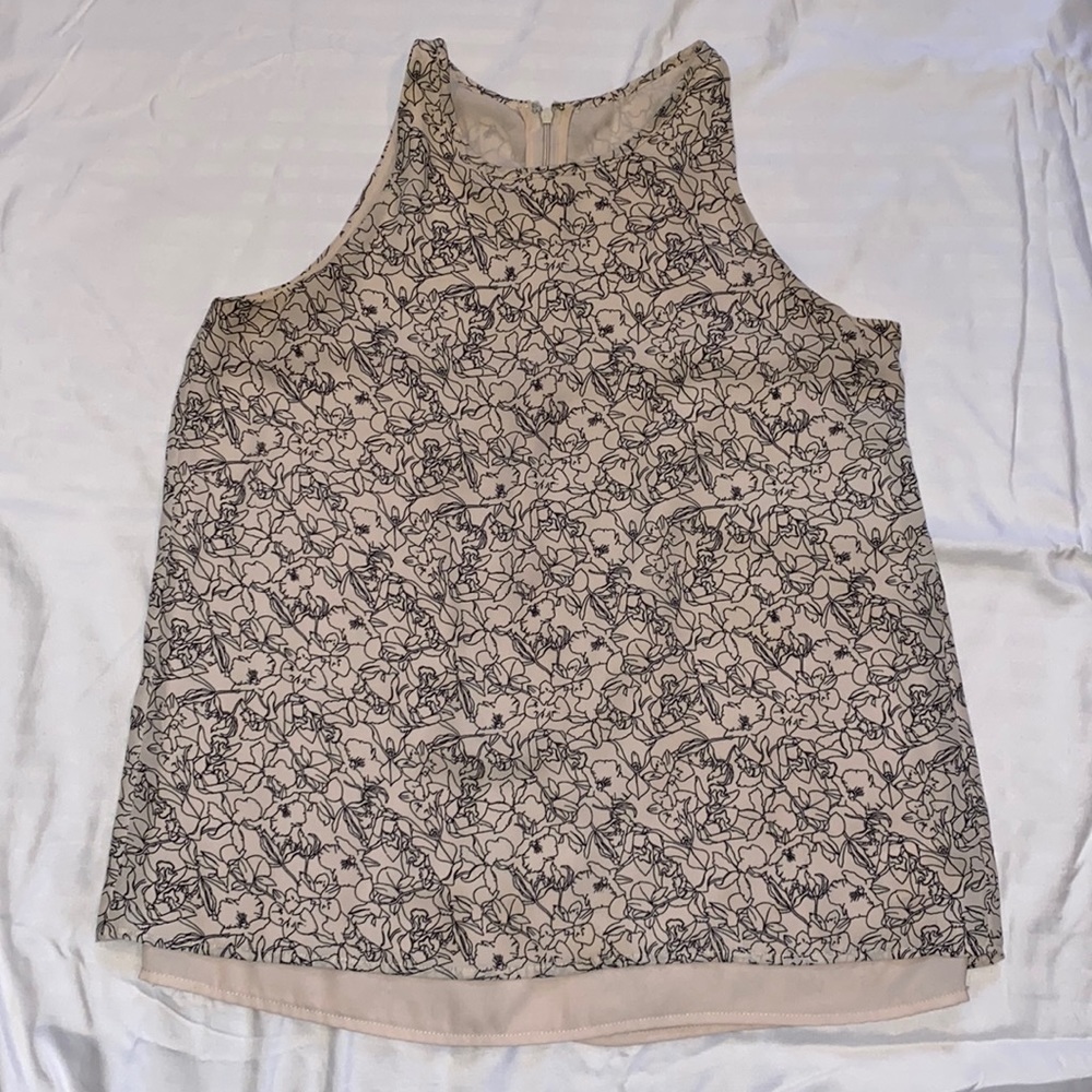 Cream Floral blouse